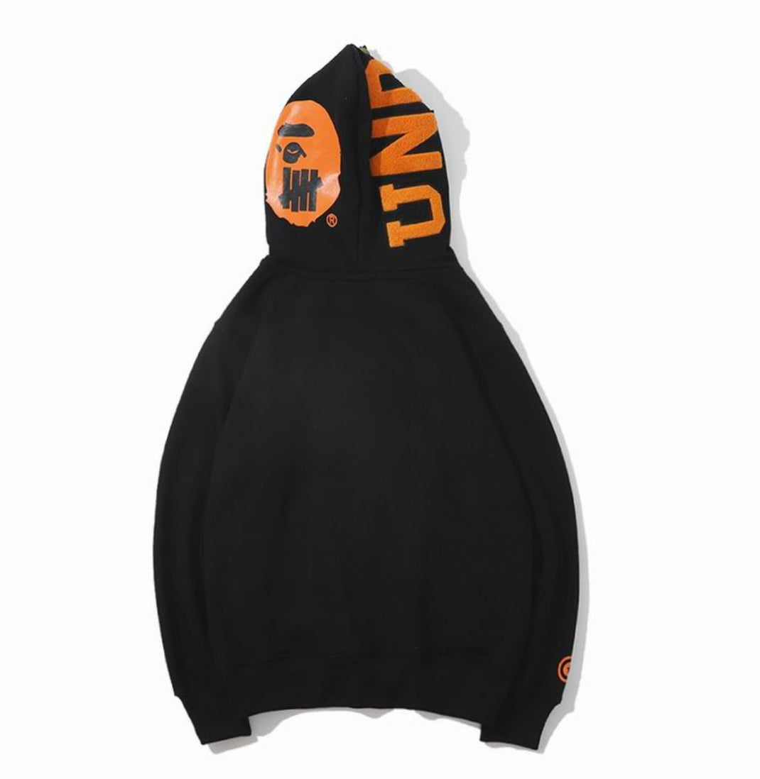 BAPE X UNDEFEATED DOUBLE SHARK FULL ZIP HOODIE