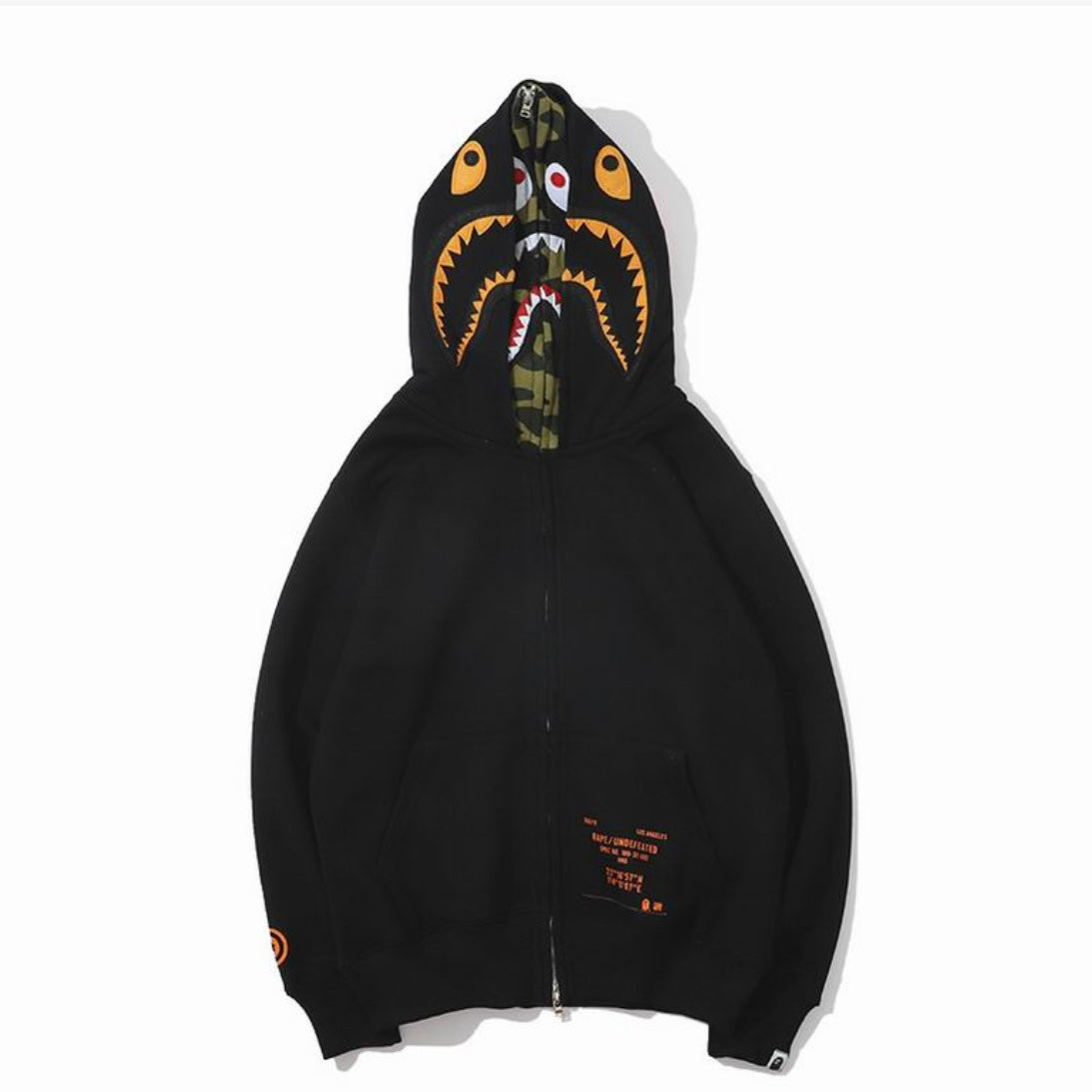 BAPE X UNDEFEATED DOUBLE SHARK FULL ZIP HOODIE