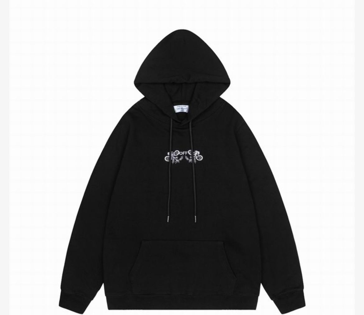 OFF-WHITE TATTOO BANDANA ARROW SKATE HOODIE